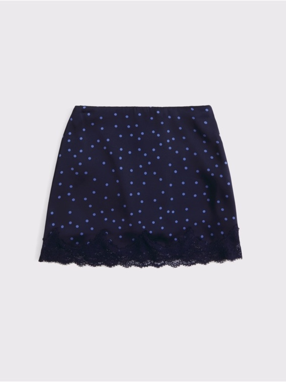 Abercrombie & fitch High Rise Lace & Satin Mini Skort M 2024 spring Blue polka